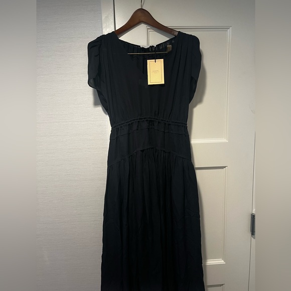 LA LIGNE Natalie Silk-Chiffon Midi Dress - Size Small - Picture 5 of 7